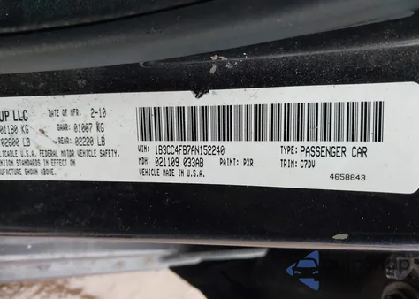 2010 Dodge Avenger Sxt from USA, damaged, VIN 1B3CC4FB7AN152240